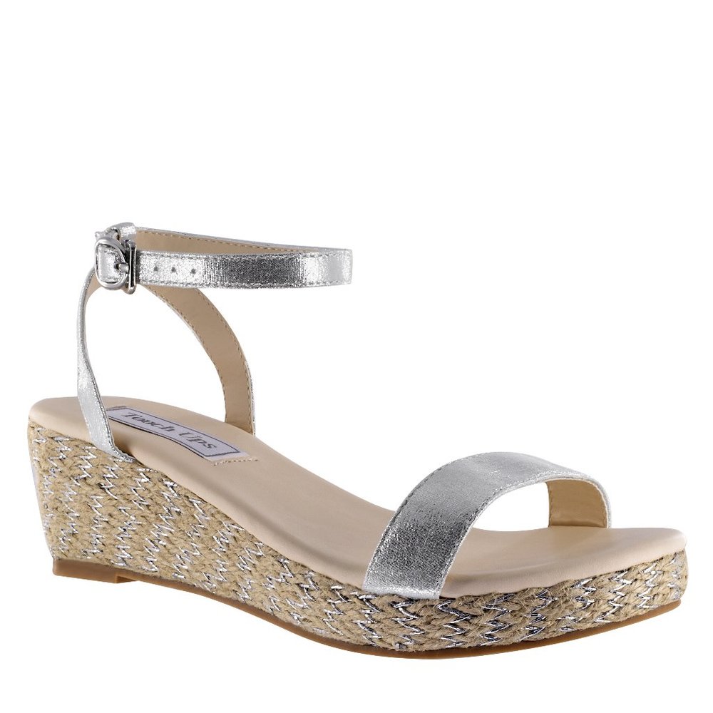 Touch Ups Bailey Silver Espadrille Wedge